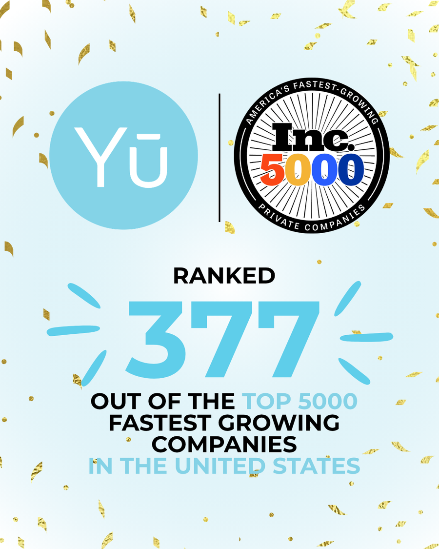 Yū Named #377 on the Inc. 5000 List