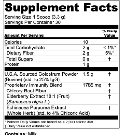 Protect Probiotic supplement facts